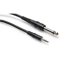 MR Stereo to Mono Audio Cable Black | 3.5mm Stereo to 6.35mm Mono Cable | Black PVC Cable | For Mixer, Amplifier, Speaker & Audio Equipment
