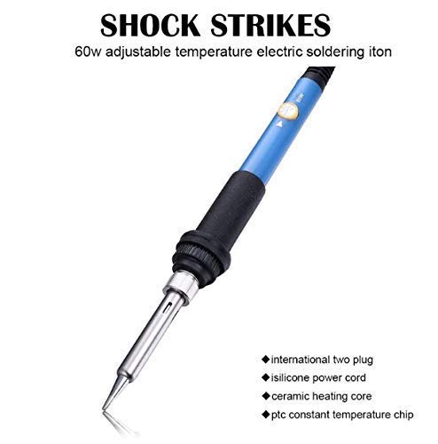 MR 60W Soldering Iron Kit | 5 Interchangeable Soldering Tips | Adjustable Temperature Soldering Iron | Electronics Repair, PCB, DIY & Electrical Work