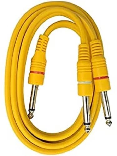 MR Mono to 2 Mono Audio Cable Metal | 6.35mm Mono to Dual 6.35mm Mono Cable | PVC Cable with Copper Connectors | For Mixer, Amplifier & Audio Equipment