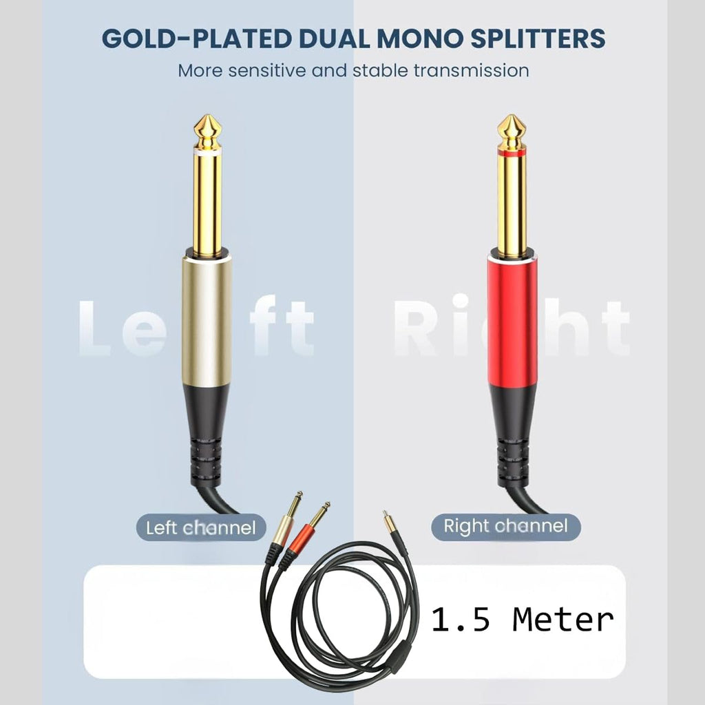 MR Type C to 2 Mono Audio Cable | USB Type-C to Dual 6.35mm Mono Jack Cable | Stereo to Dual Mono Audio Cable for Mixer, Amplifier & Audio Equipment Description