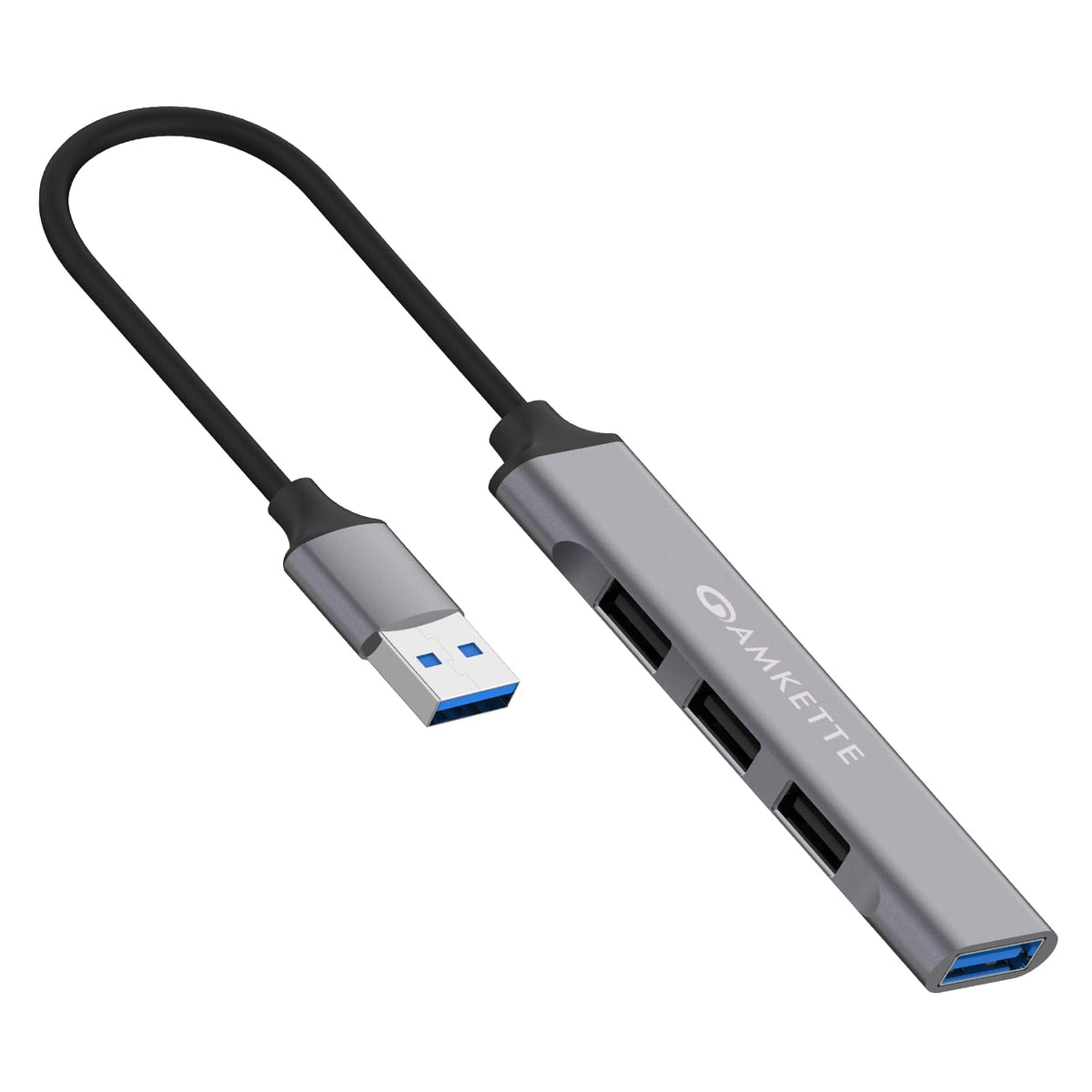MR USB Extension Hub Metal | USB 2.0 High-Speed 4 Port Hub | Multi USB Port Adapter for PC, Laptop, Keyboard, Mouse, Printer & Other USB Devices