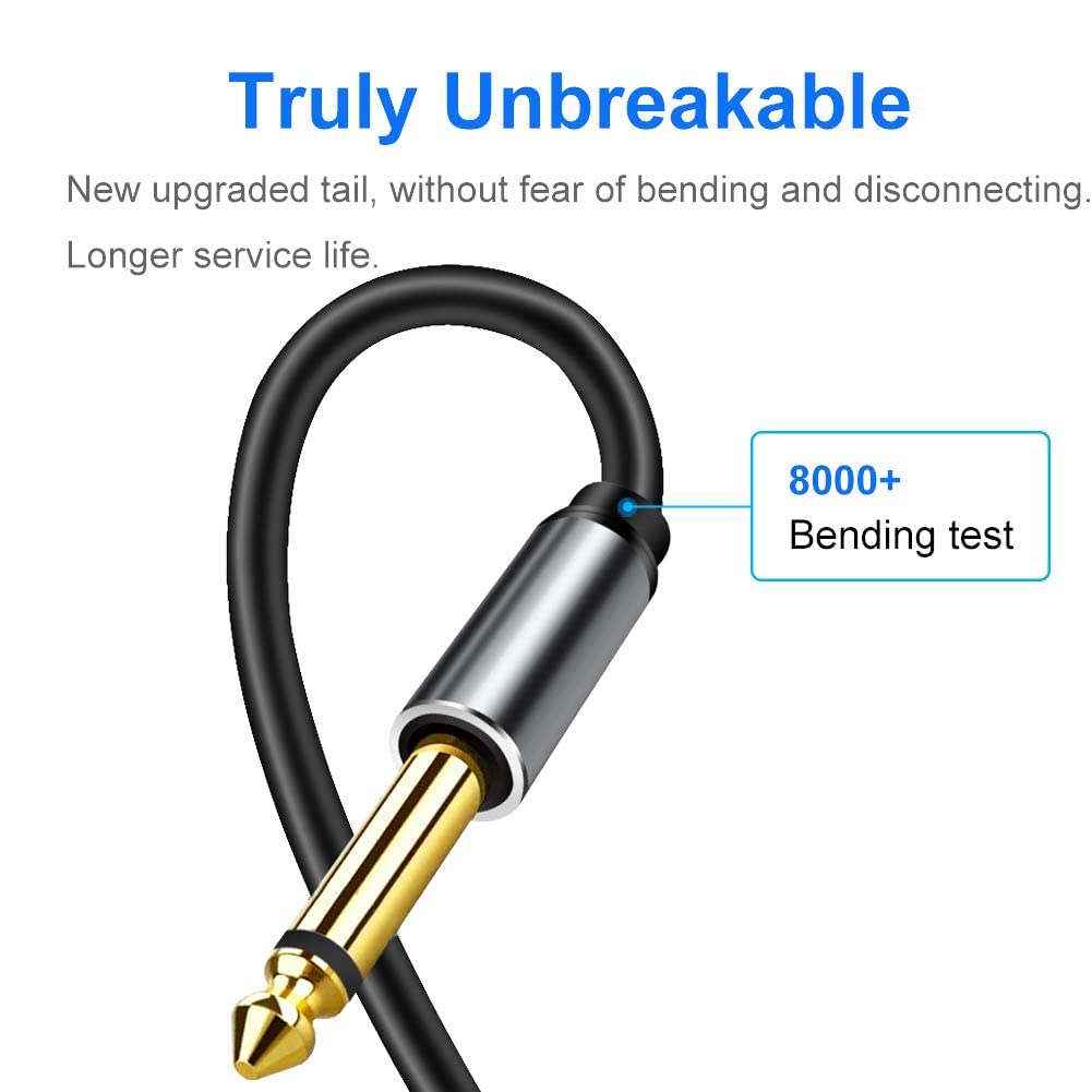 MR Type C to Mono Audio Cable | USB Type-C to 6.35mm Mono Cable | Metal Connector | For Mixer, Amplifier, Speaker & Audio Equipment