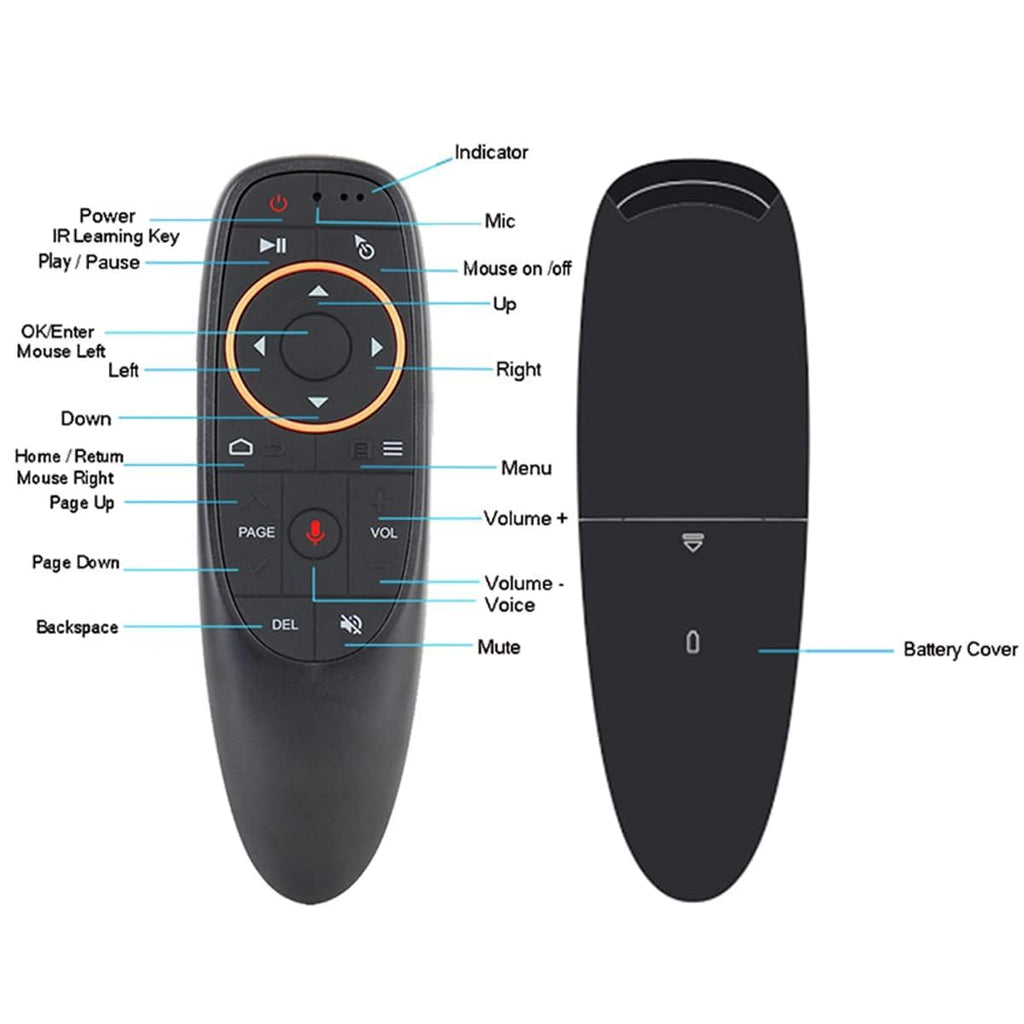 MR G10 Air Mouse Remote | 2.4GHz Wireless Air Mouse & Keyboard | 6-Axis Gyroscope Motion Control | Voice Remote for Android TV Box, Smart TV & PC
