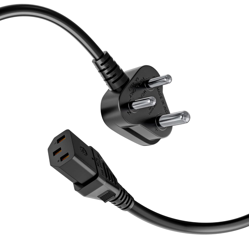 MR Computer Power Cable | 3 Pin Power Cord | PC Power Supply Cable | For Desktop Computer, Monitor, Printer, UPS & Other Devices