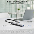 MR USB Extension Hub Metal | USB 2.0 High-Speed 4 Port Hub | Multi USB Port Adapter for PC, Laptop, Keyboard, Mouse, Printer & Other USB Devices