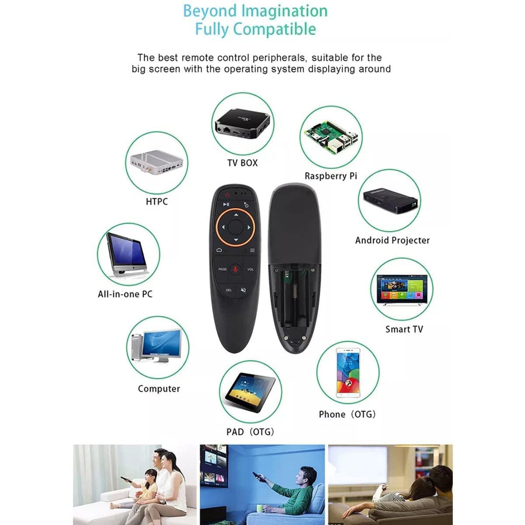 MR G10 Air Mouse Remote | 2.4GHz Wireless Air Mouse & Keyboard | 6-Axis Gyroscope Motion Control | Voice Remote for Android TV Box, Smart TV & PC