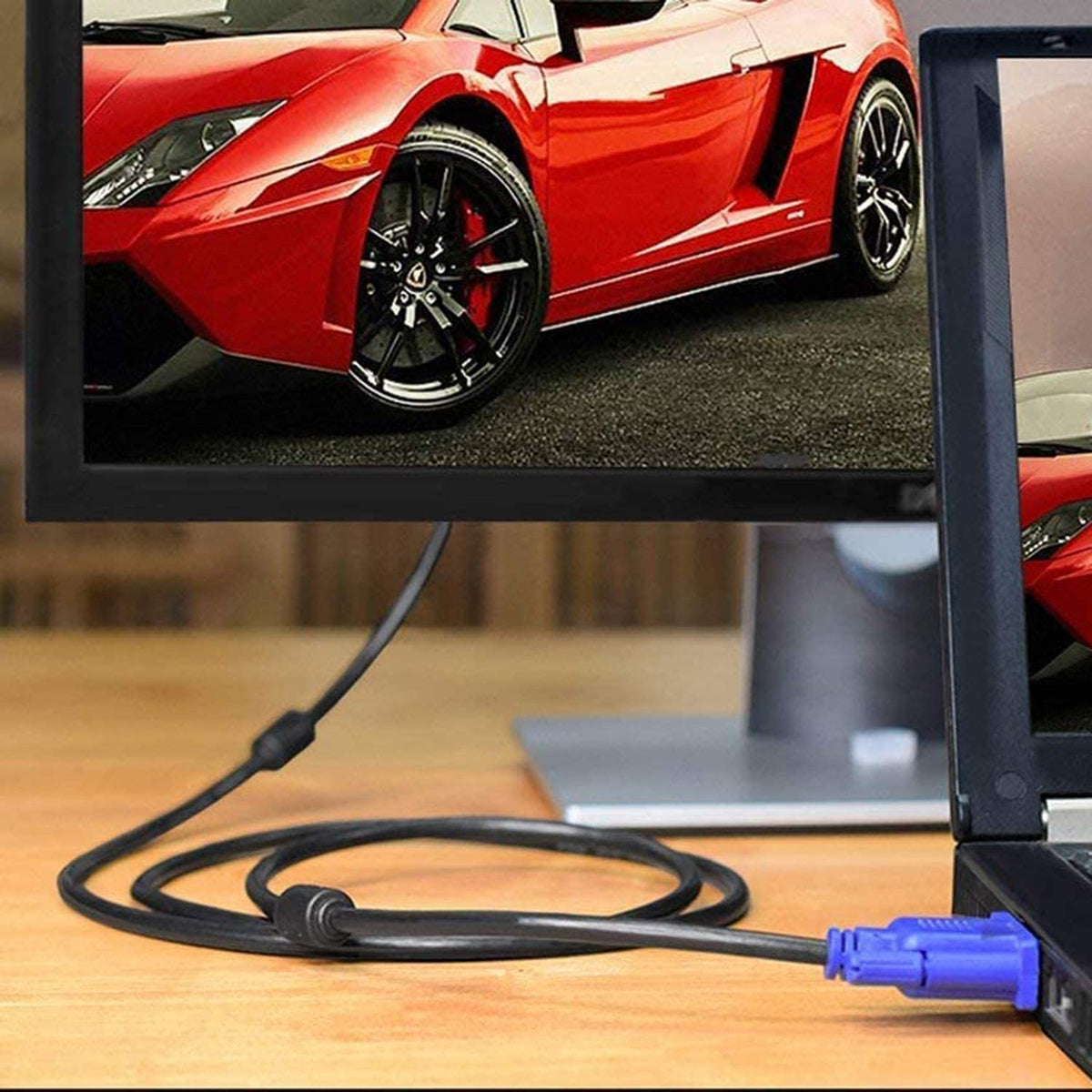 MR VGA Cable | VGA to VGA Male to Male Cable | HD Video Display Cable | For PC, Laptop, Monitor, Projector & LED Display