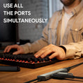 MR Type C USB Extension Hub Metal | USB-C to 4 Port USB Hub | USB 2.0 High-Speed Data Transfer | For Laptop, PC, Tablet & Type-C Devices