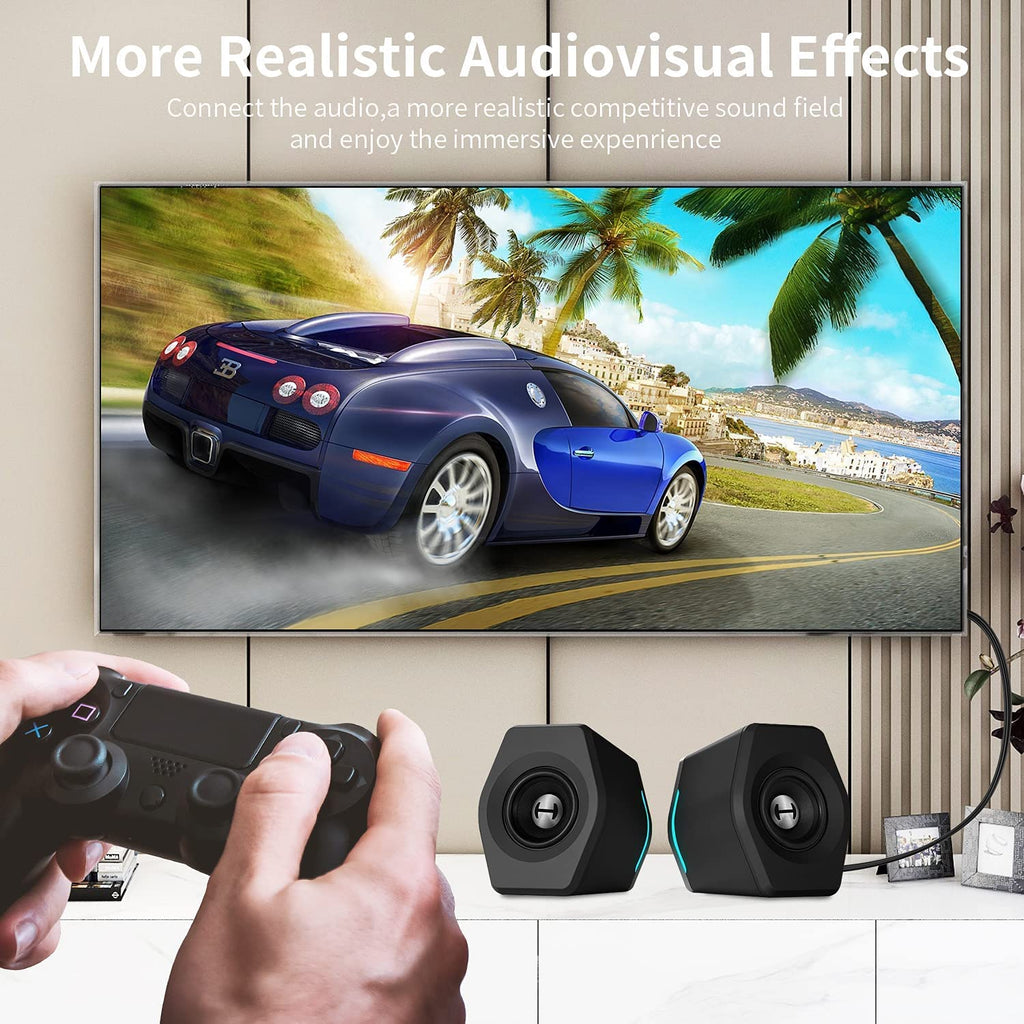 MR Stereo to 2 RCA Audio Cable | 3.5mm AUX to Dual RCA Male Cable | Durable Plastic Connector | For Speaker, Amplifier, Home Theatre, TV & Music System
