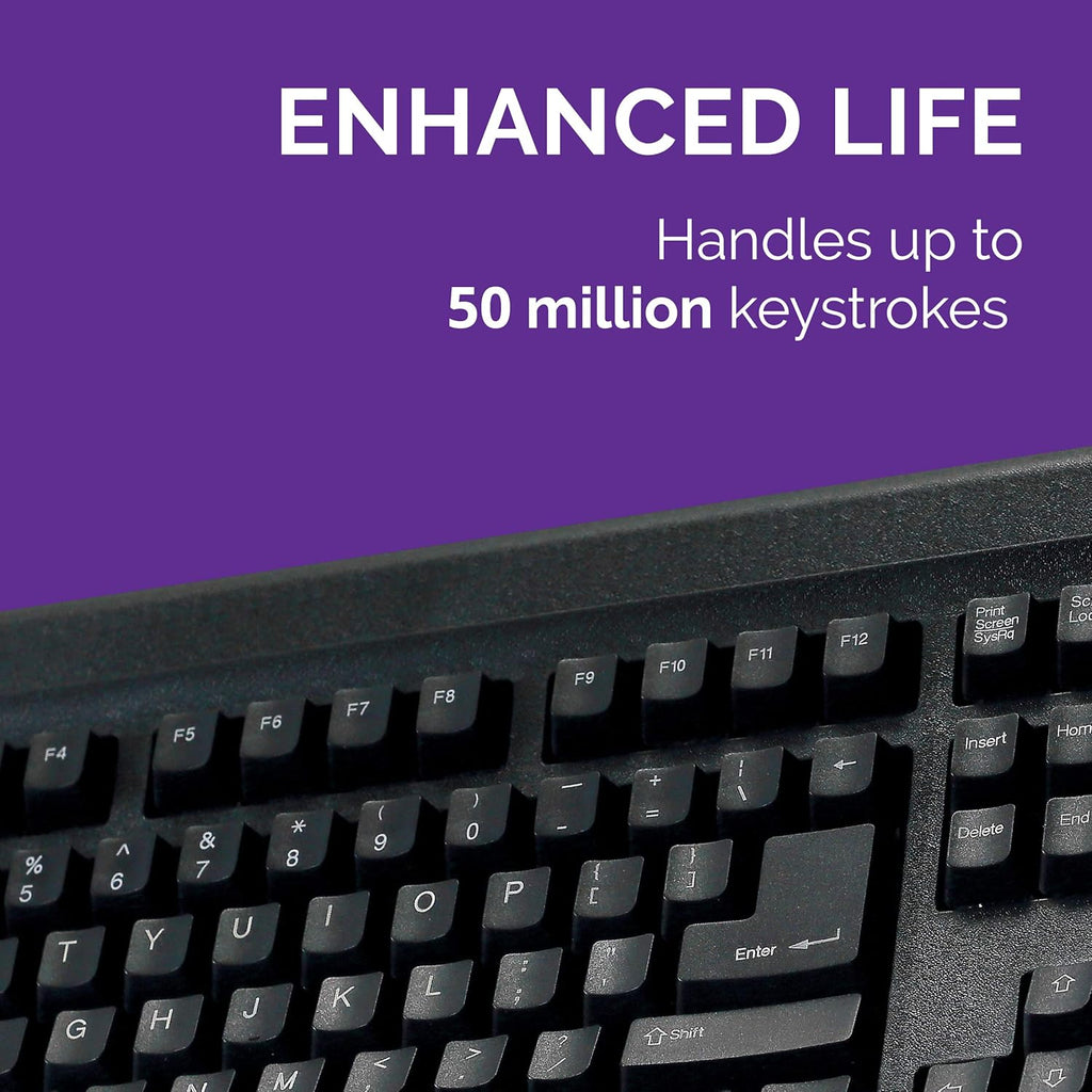 TVS Gold Mechanical Keyboard Refurbished | Genuine Wired USB Keyboard | Durable Mechanical Keys | 1 Year Warranty | For PC, Laptop, Office & Home