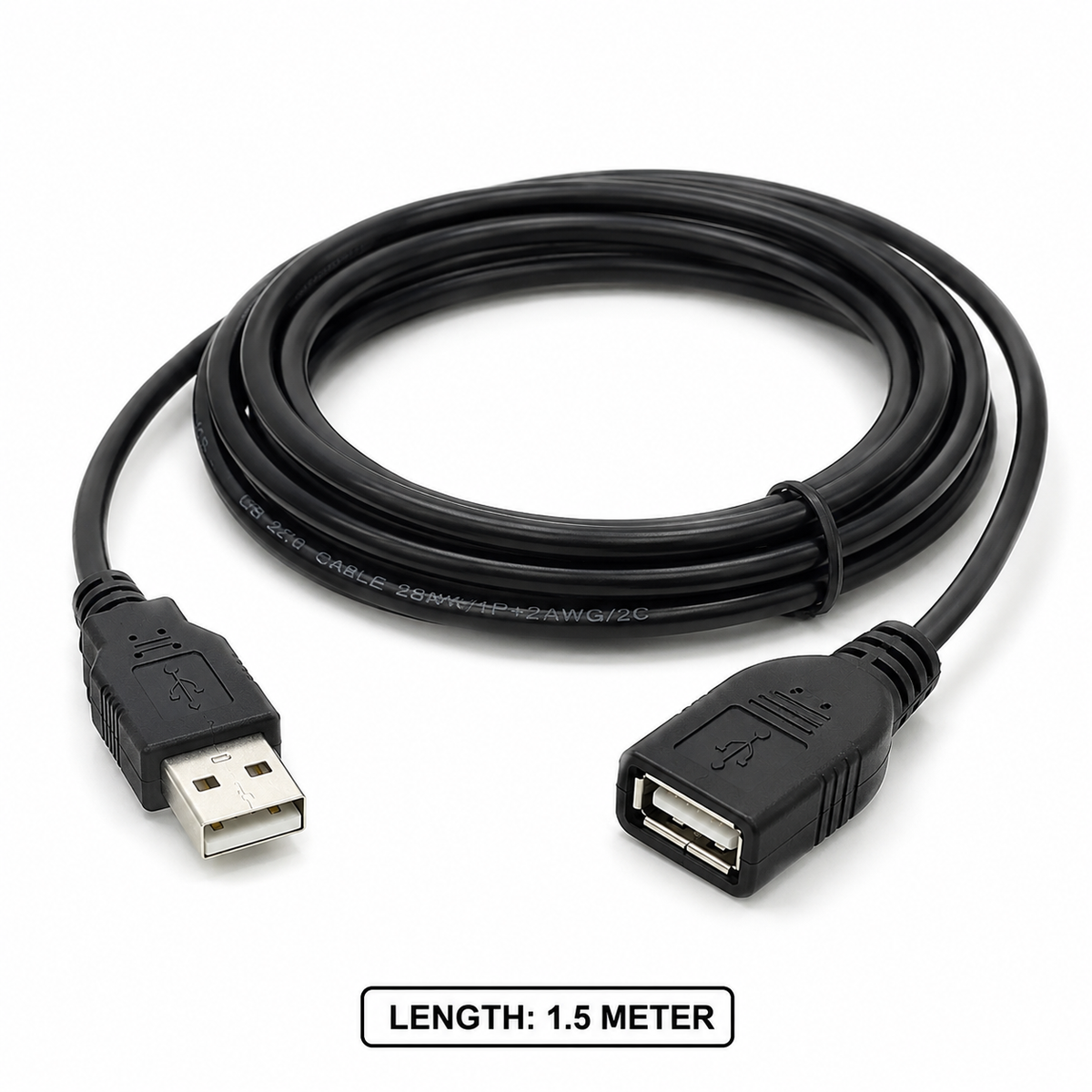 MR USB Extension Cable | USB 2.0 Male to Female Extension Cable | High Speed Data Transfer & Charging Cable | For PC, Laptop, Printer, Keyboard, Mouse & USB Devices